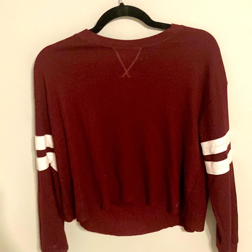 Hollister Dark red long sleeve top